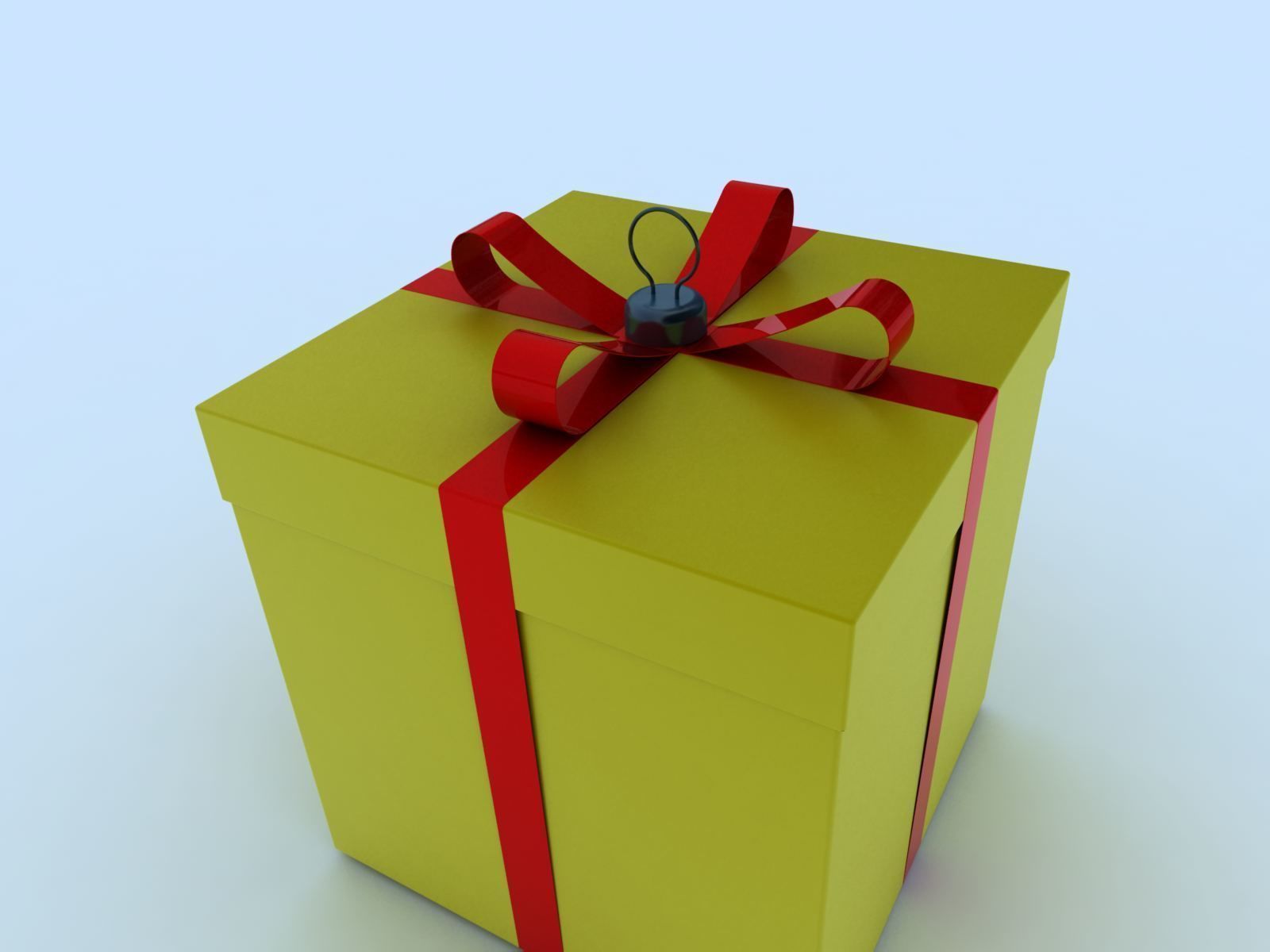 Gift box 1 3D model_3