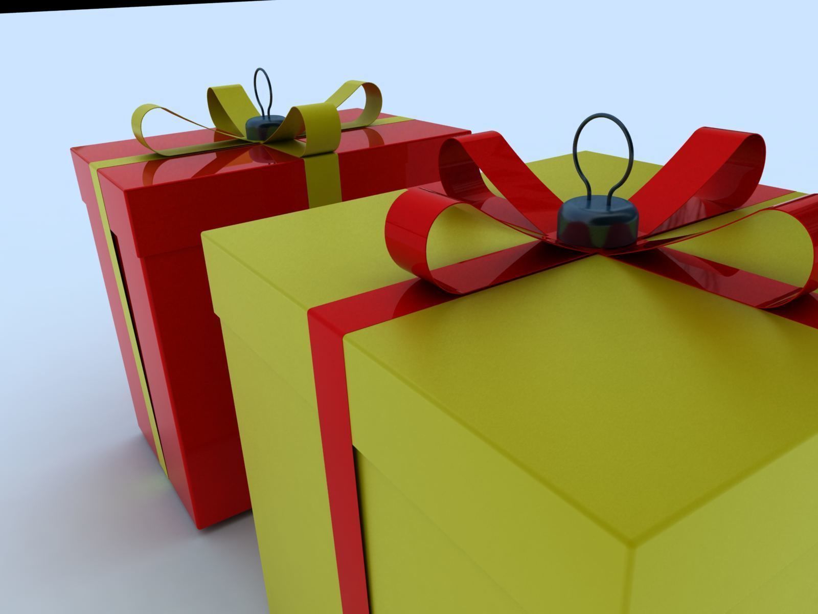 Gift box 1 3D model_1