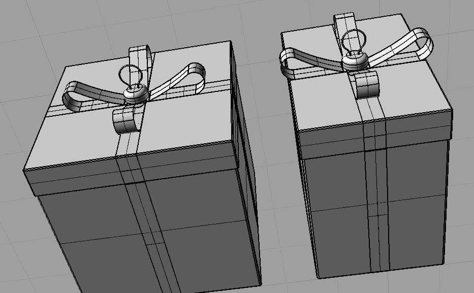 Gift box 1 3D model_6