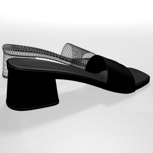 Square-Toe Slide Sandals 01 3D model_19