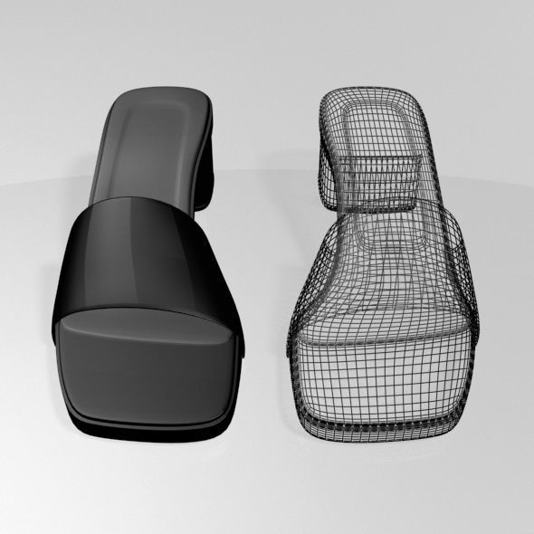 Square-Toe Slide Sandals 01 3D model_22