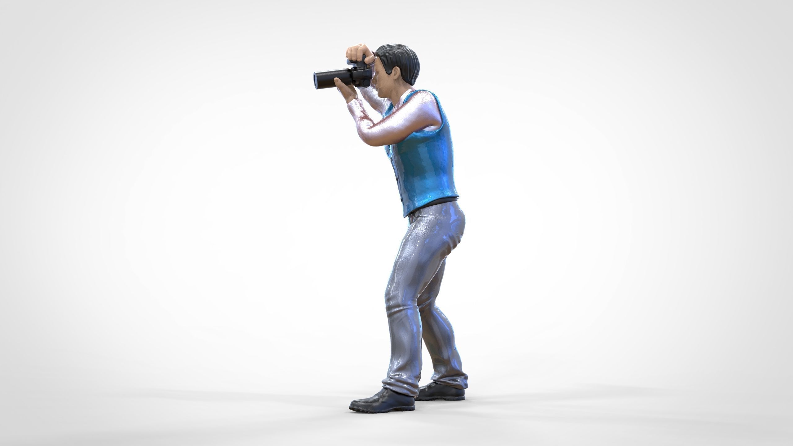 N1 photographer 1 64 Miniature taking photo 3D print model_13