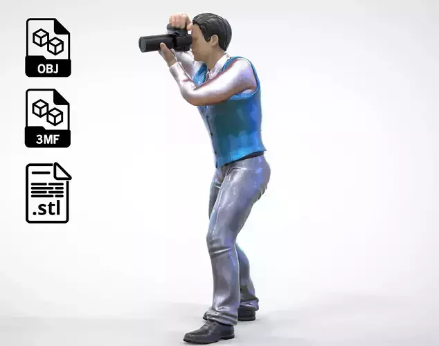 N1 photographer 1 64 Miniature taking photo 3D print model