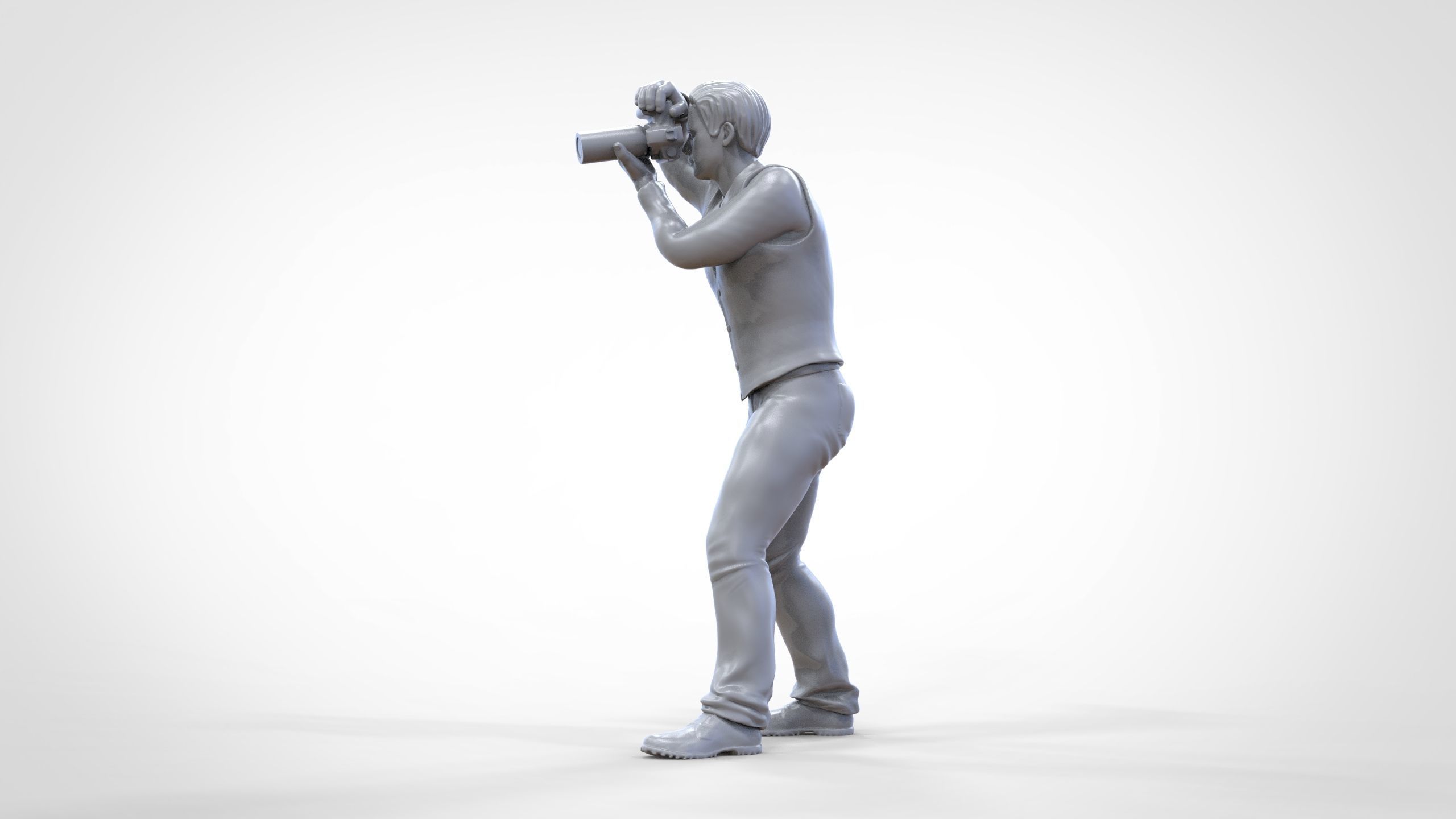 N1 photographer 1 64 Miniature taking photo 3D print model_28