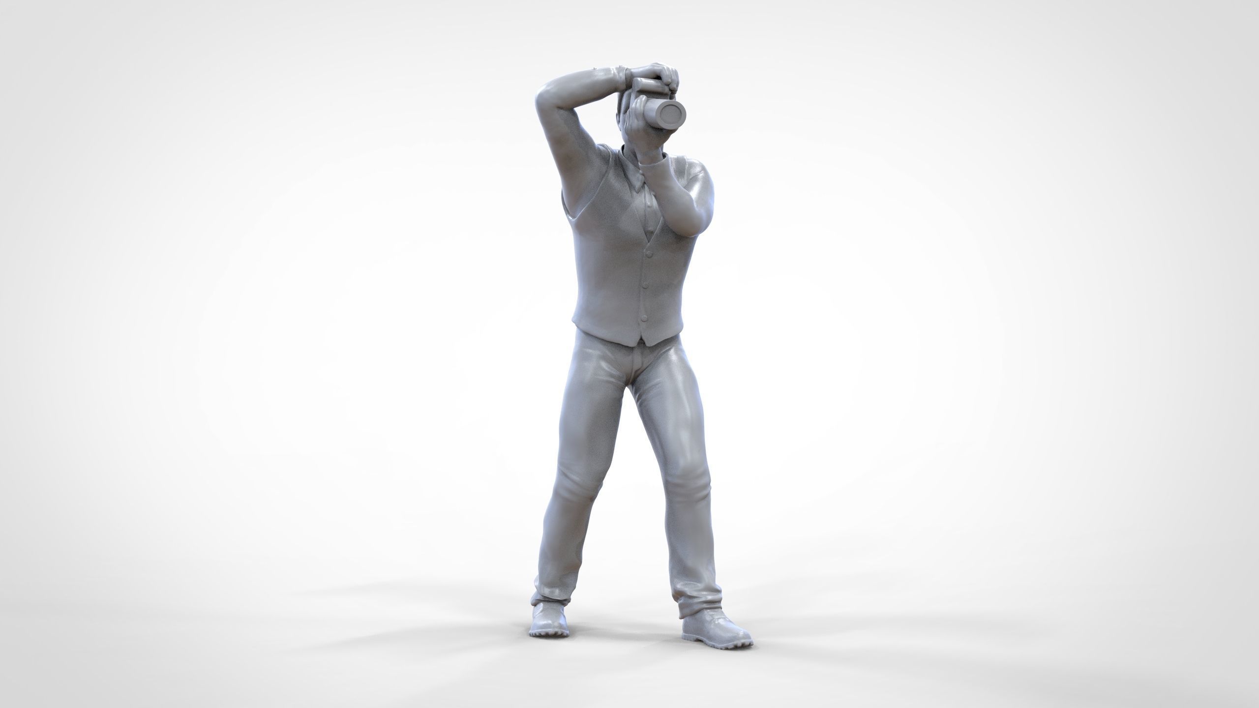 N1 photographer 1 64 Miniature taking photo 3D print model_27