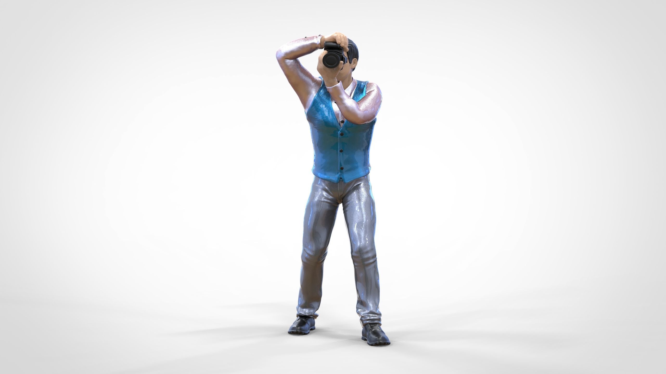 N1 photographer 1 64 Miniature taking photo 3D print model_18