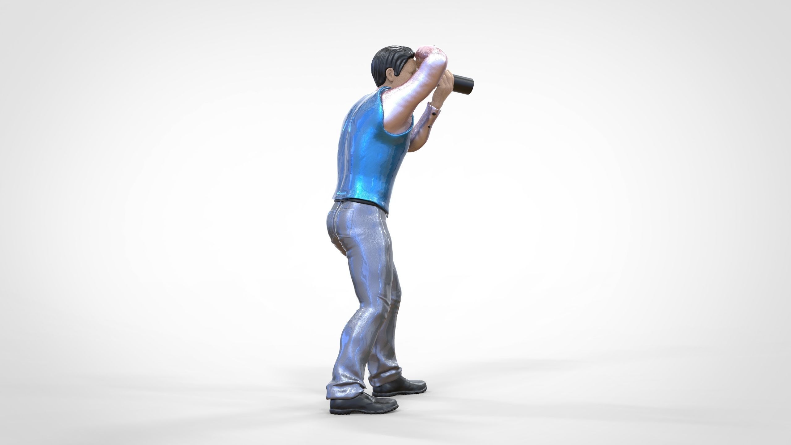 N1 photographer 1 64 Miniature taking photo 3D print model_4