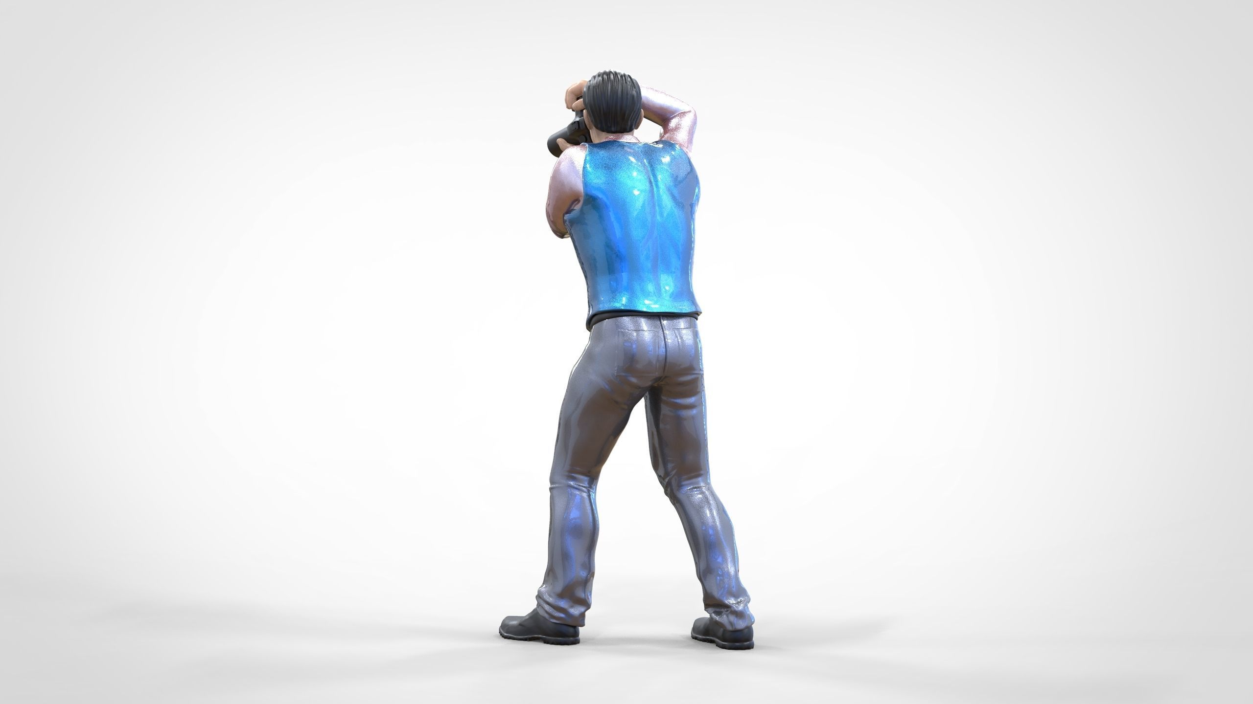 N1 photographer 1 64 Miniature taking photo 3D print model_9