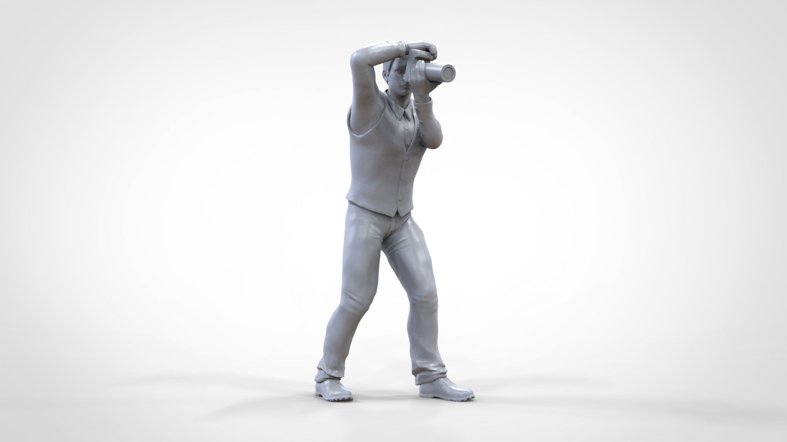 N1 photographer 1 64 Miniature taking photo 3D print model_1