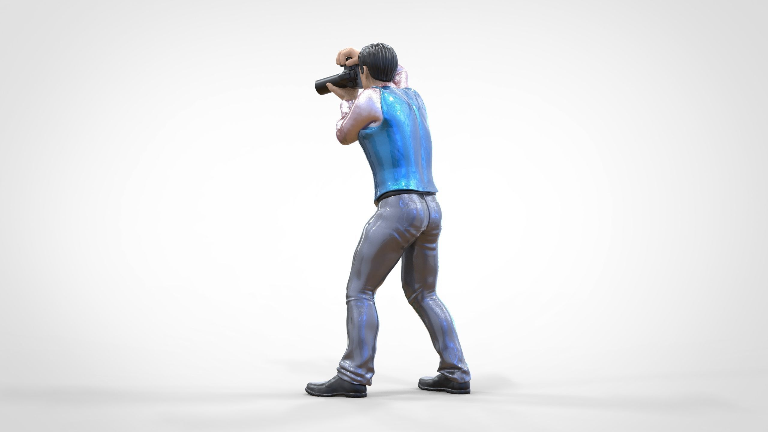 N1 photographer 1 64 Miniature taking photo 3D print model_10