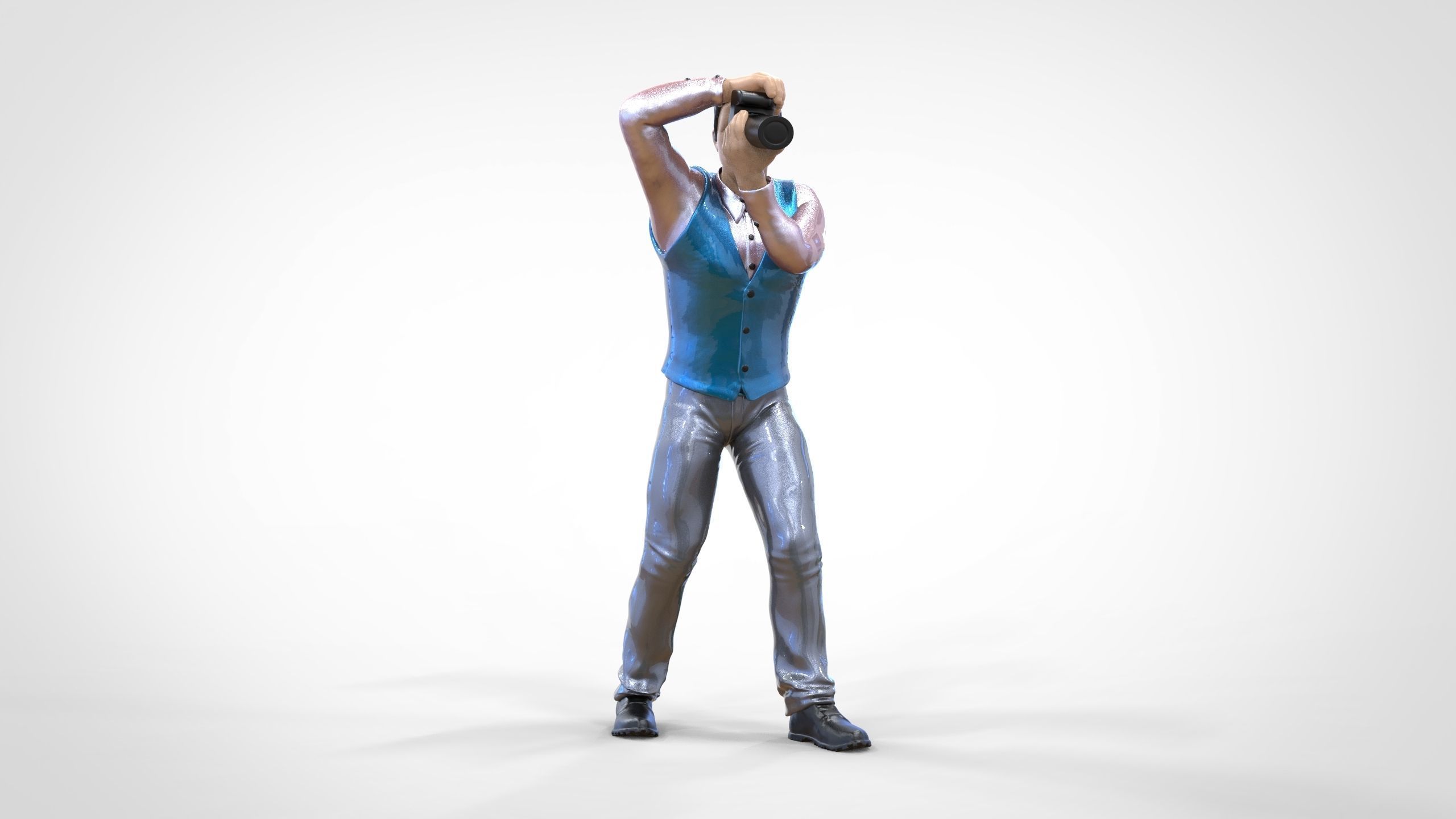 N1 photographer 1 64 Miniature taking photo 3D print model_19