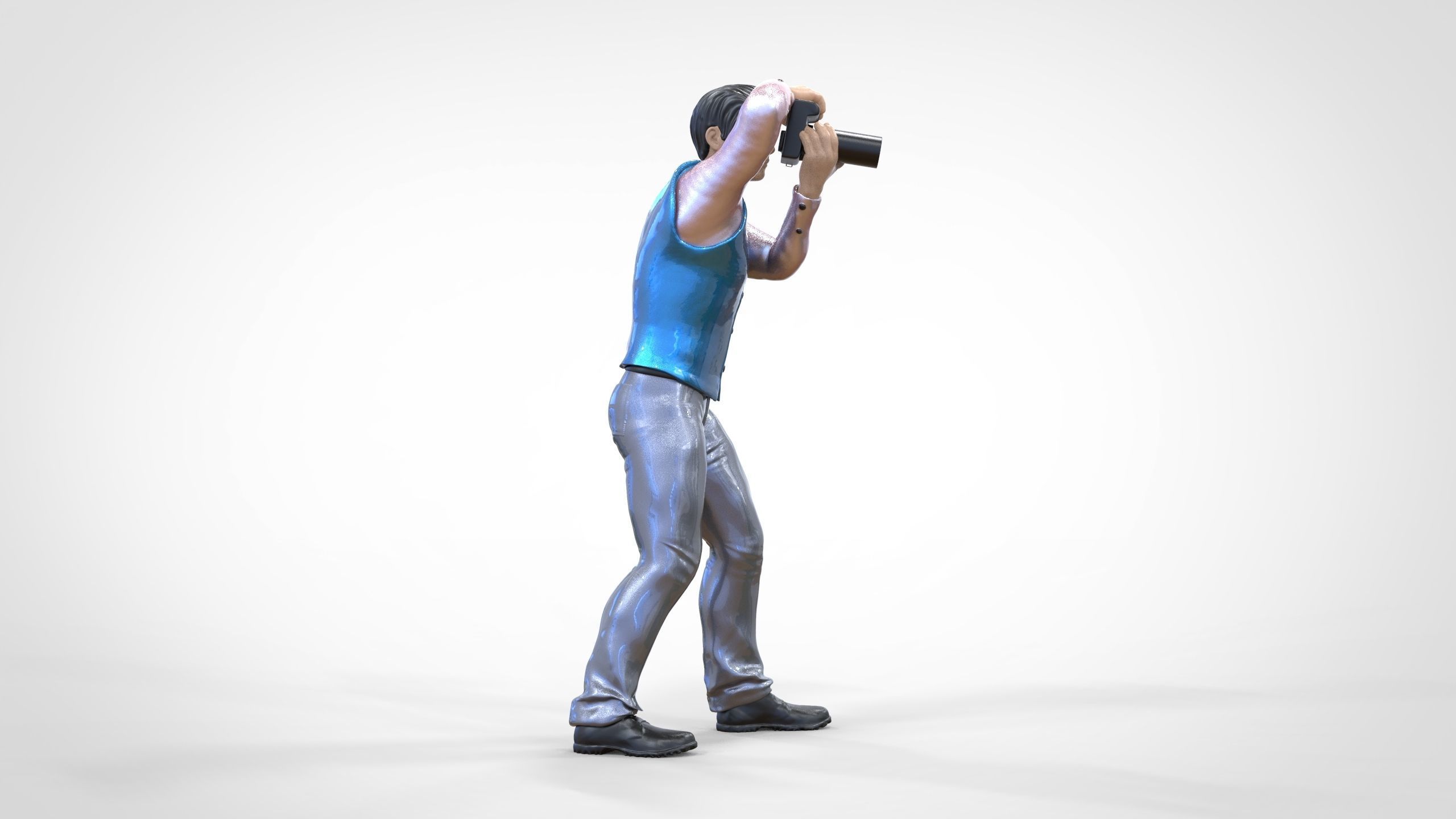 N1 photographer 1 64 Miniature taking photo 3D print model_3