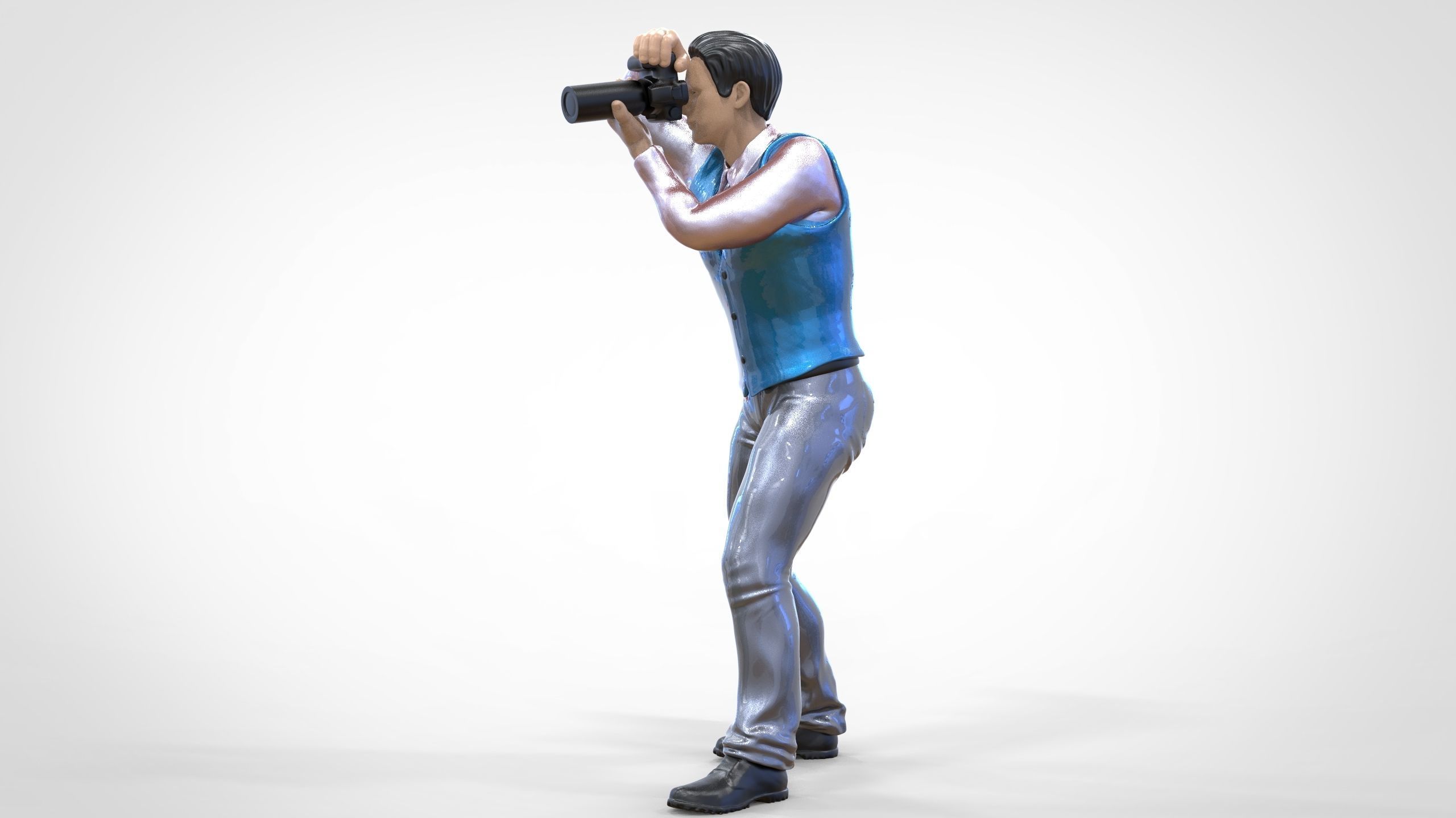 N1 photographer 1 64 Miniature taking photo 3D print model_15
