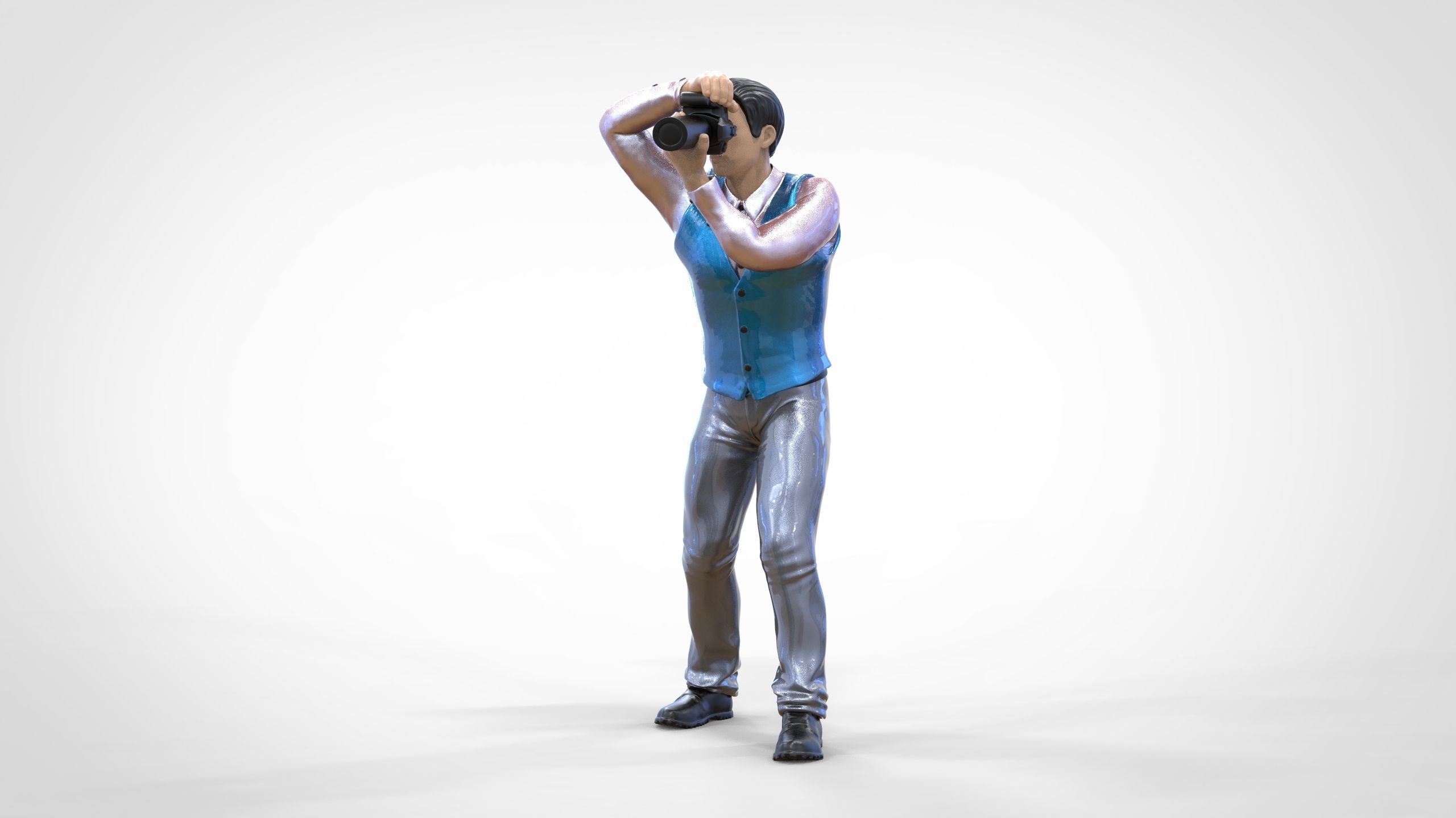 N1 photographer 1 64 Miniature taking photo 3D print model_17