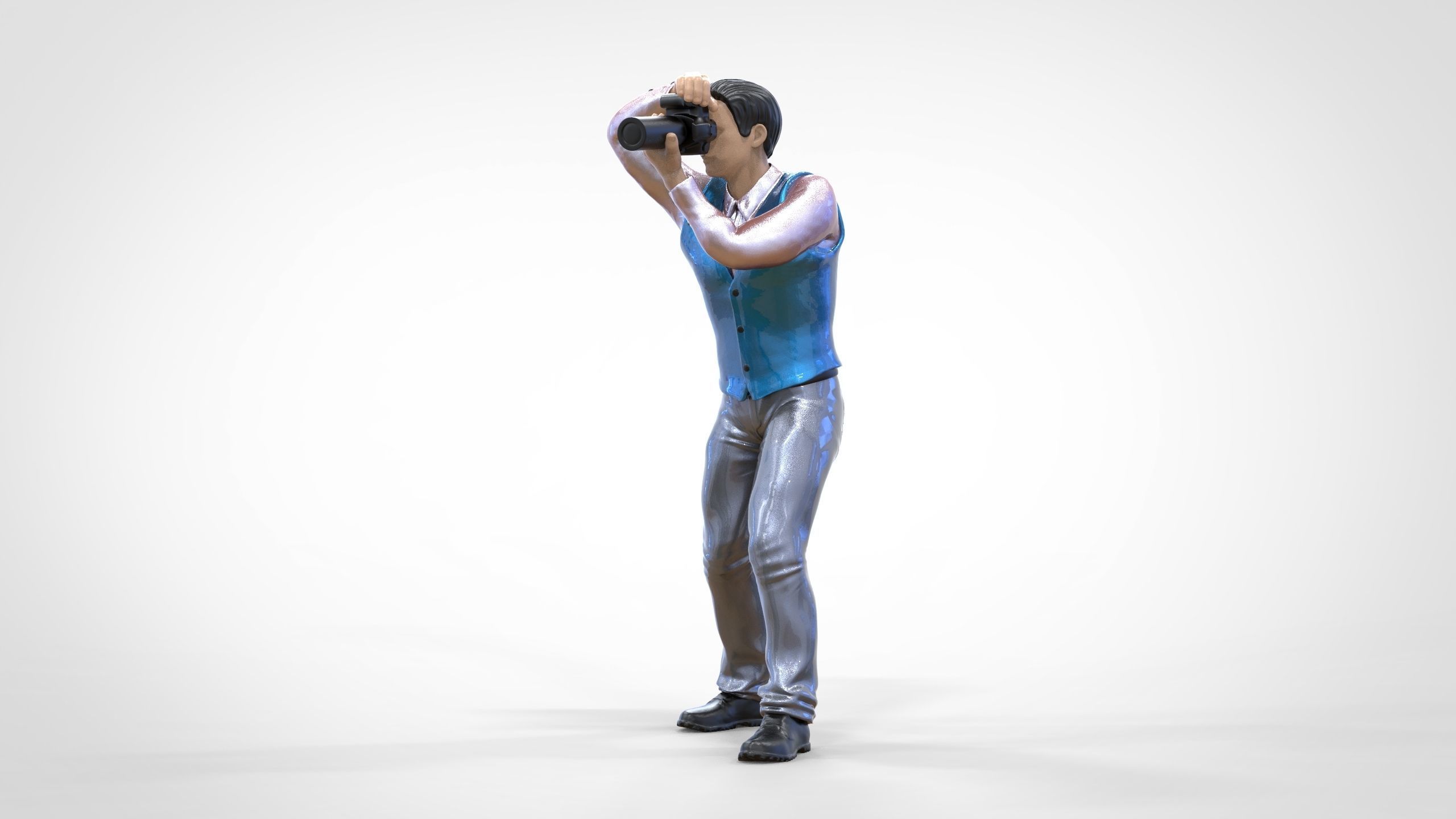 N1 photographer 1 64 Miniature taking photo 3D print model_16