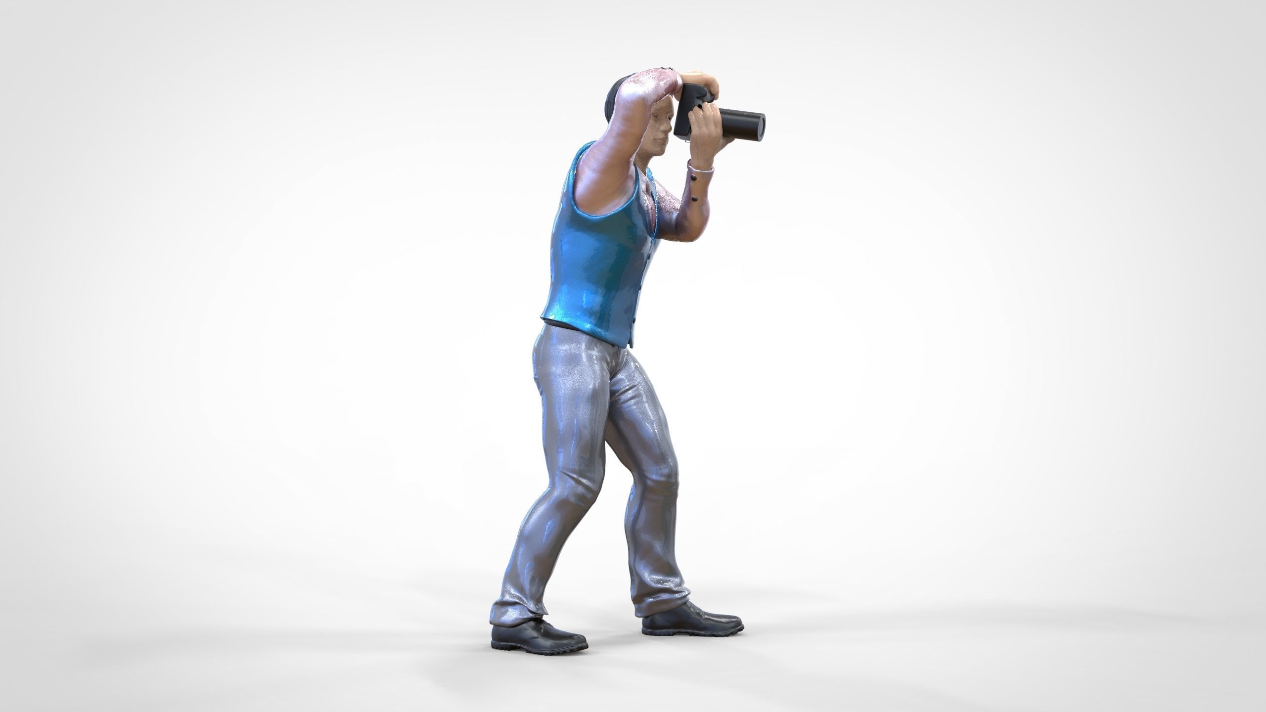 N1 photographer 1 64 Miniature taking photo 3D print model_2