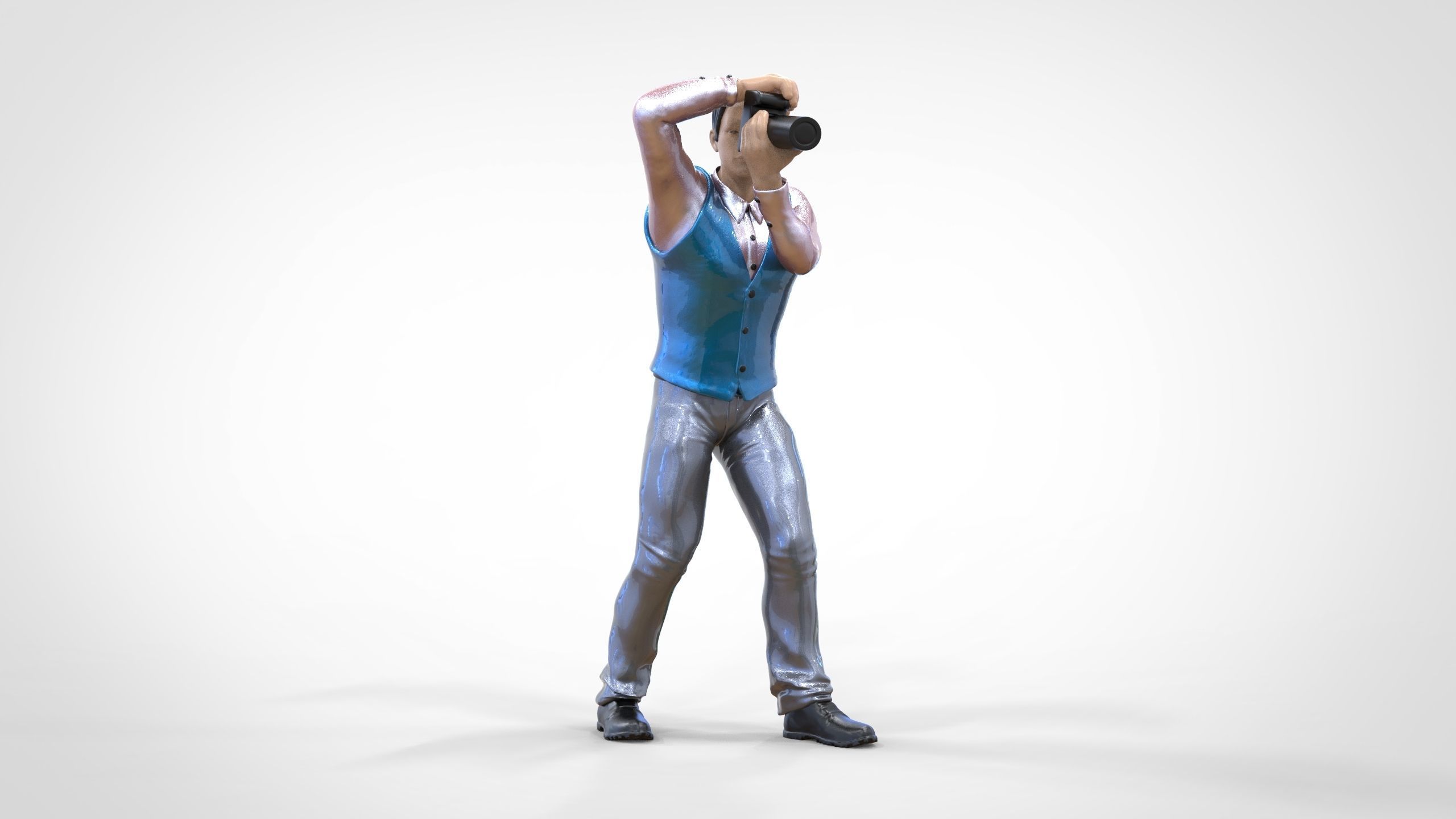 N1 photographer 1 64 Miniature taking photo 3D print model_20