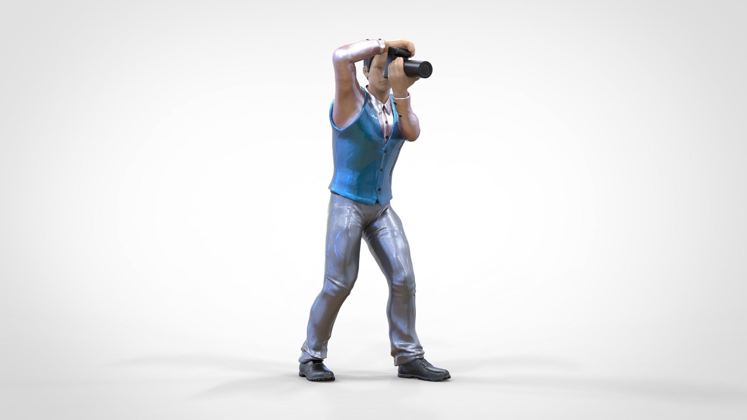 N1 photographer 1 64 Miniature taking photo 3D print model_21