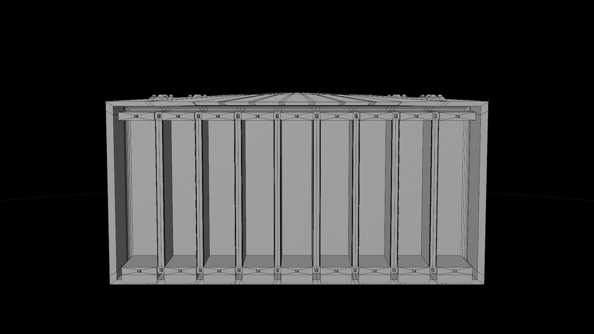 Old wood bookshelf Free 3D model_1