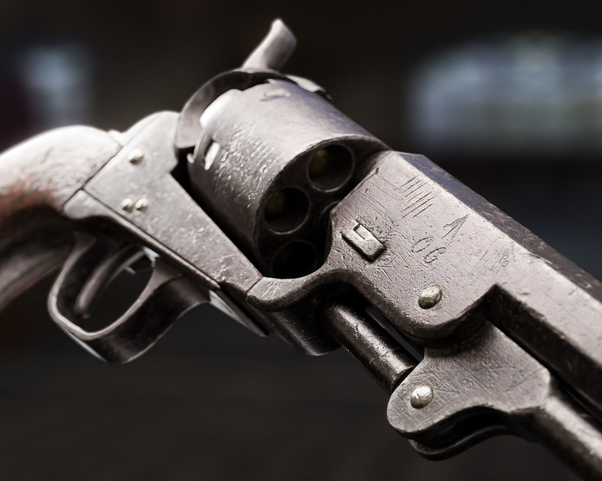 Colt 1851 Navy Revolver Low-poly 3D model_4