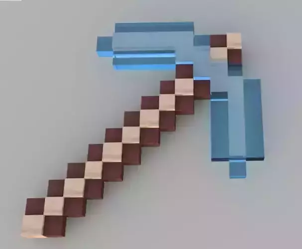 Minecraft Pickaxe 3D print model