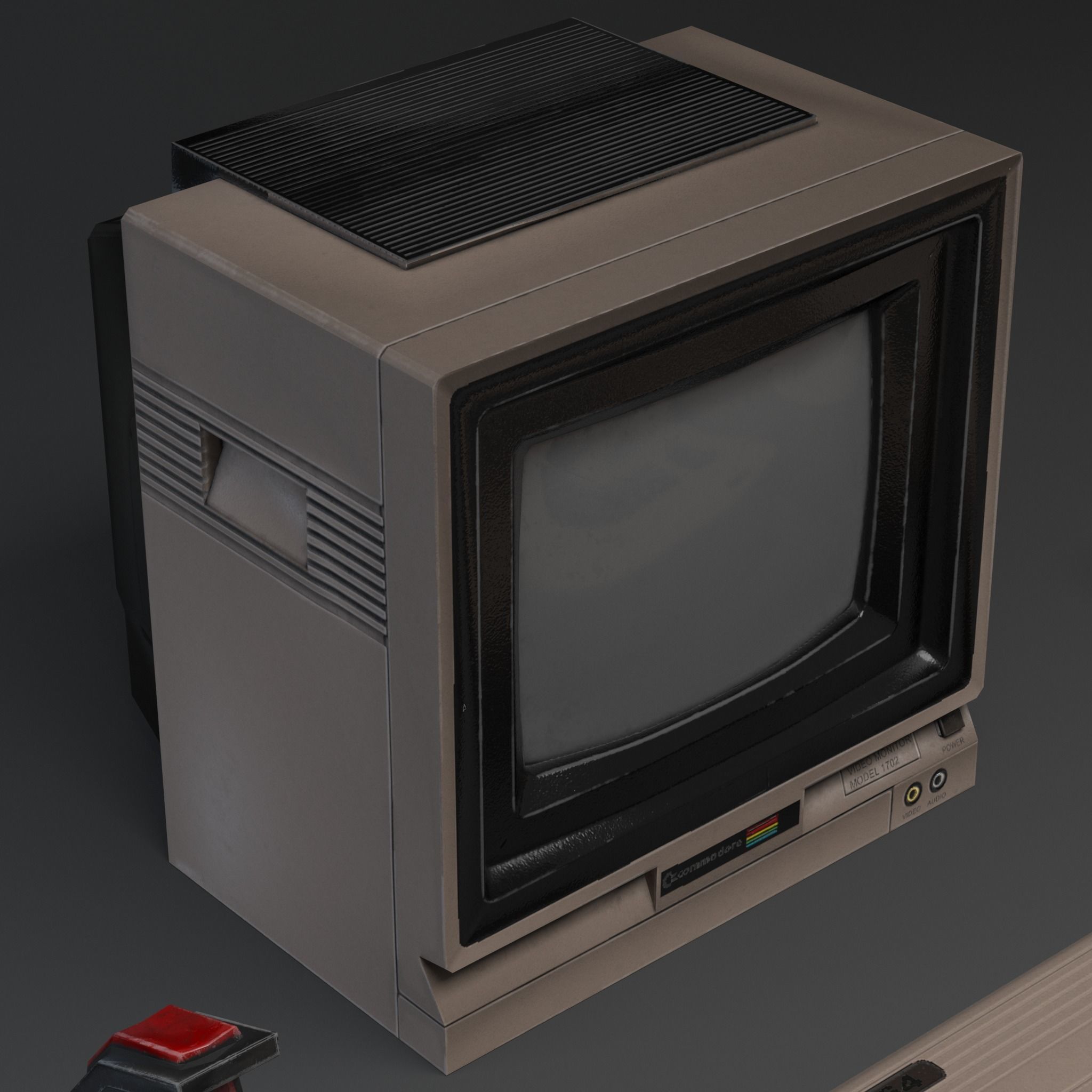 Commodore 64 Set Low-poly 3D model_7