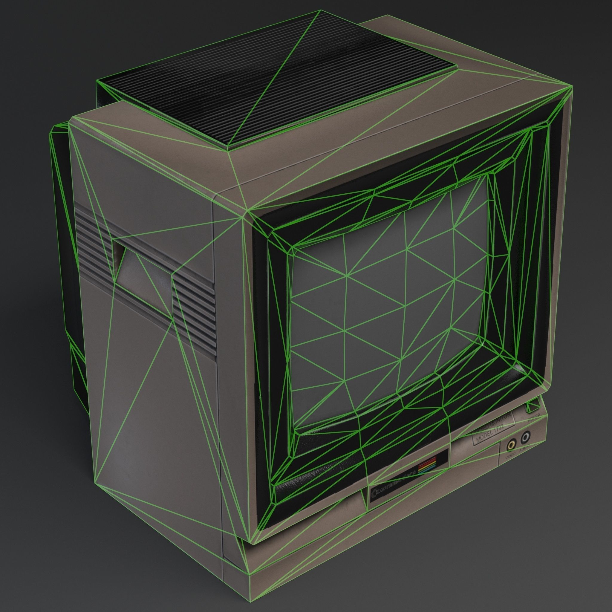 Commodore 64 Set Low-poly 3D model_15