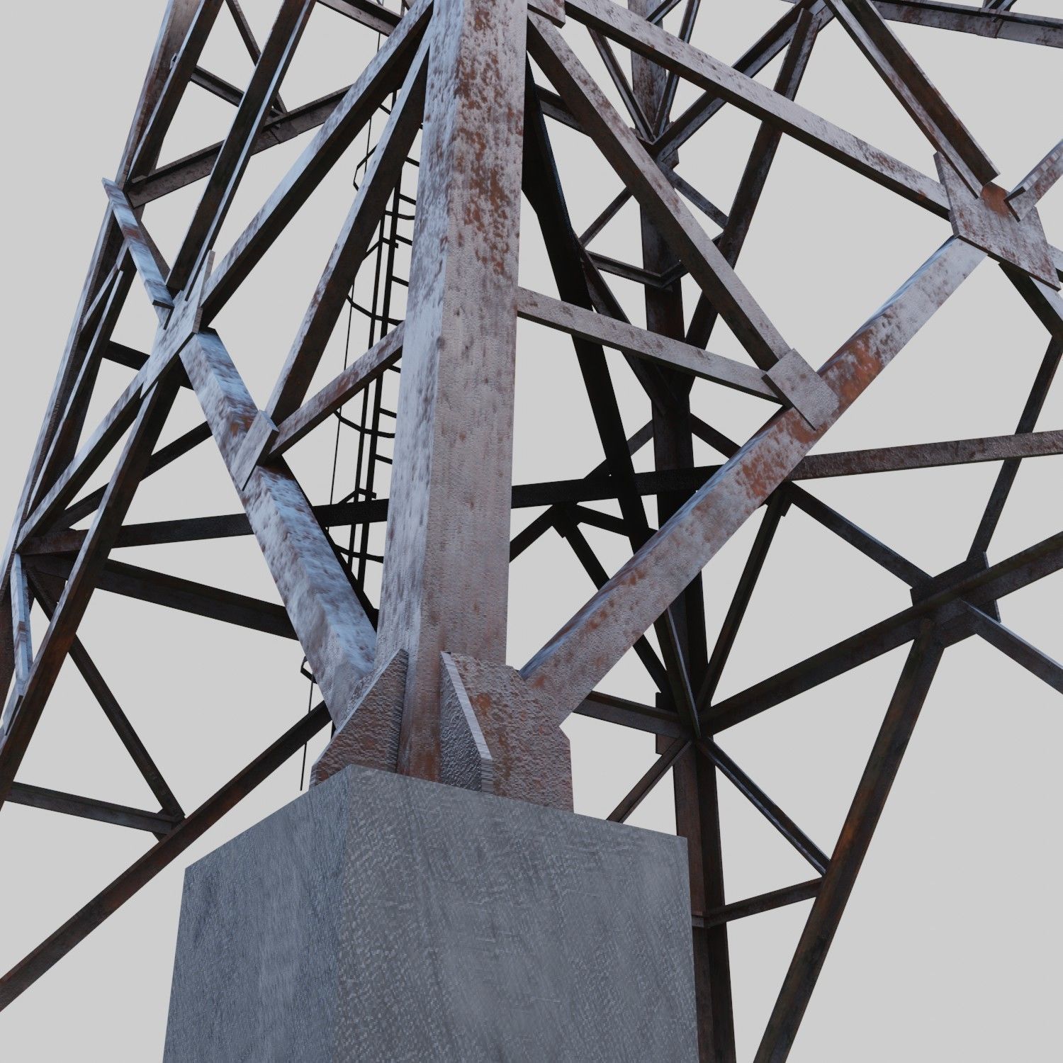 3D Collection of electric power observation towers model Low-poly 3D model_54