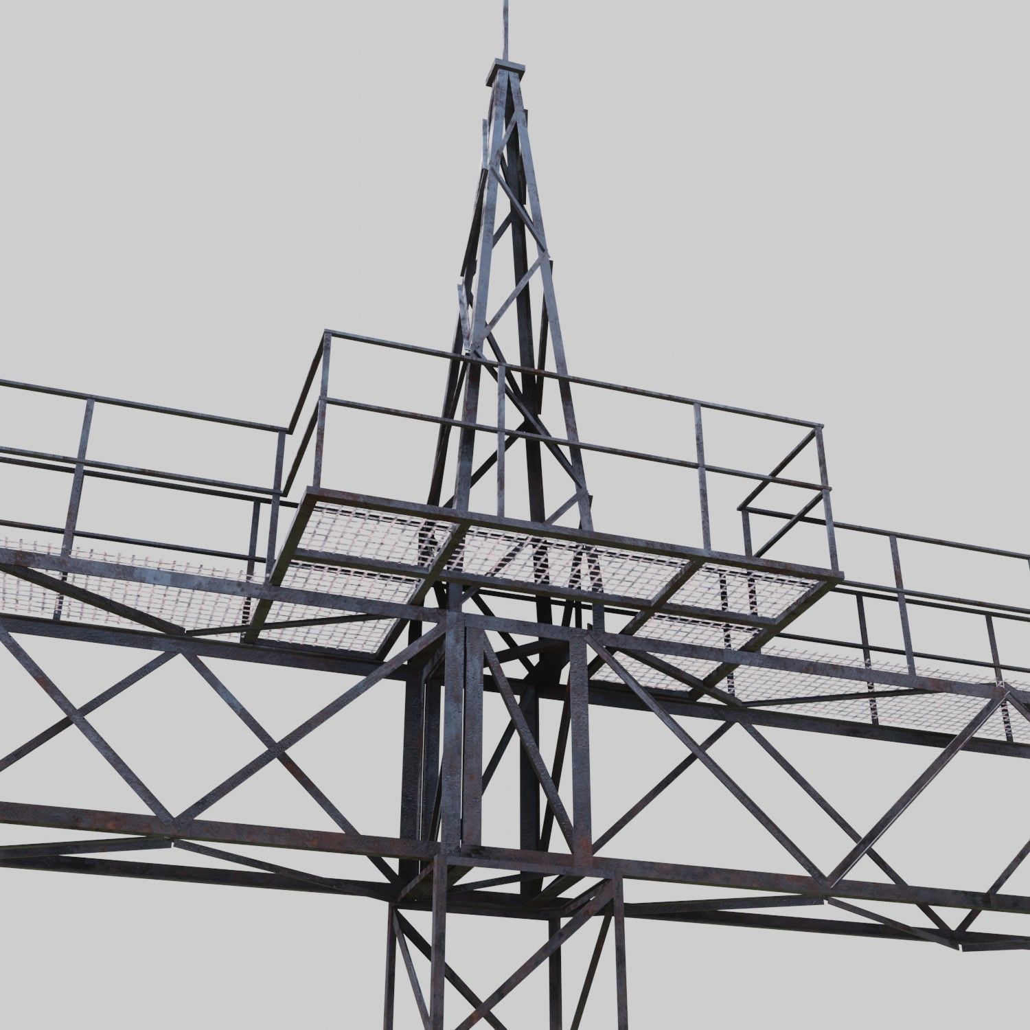 3D Collection of electric power observation towers model Low-poly 3D model_39