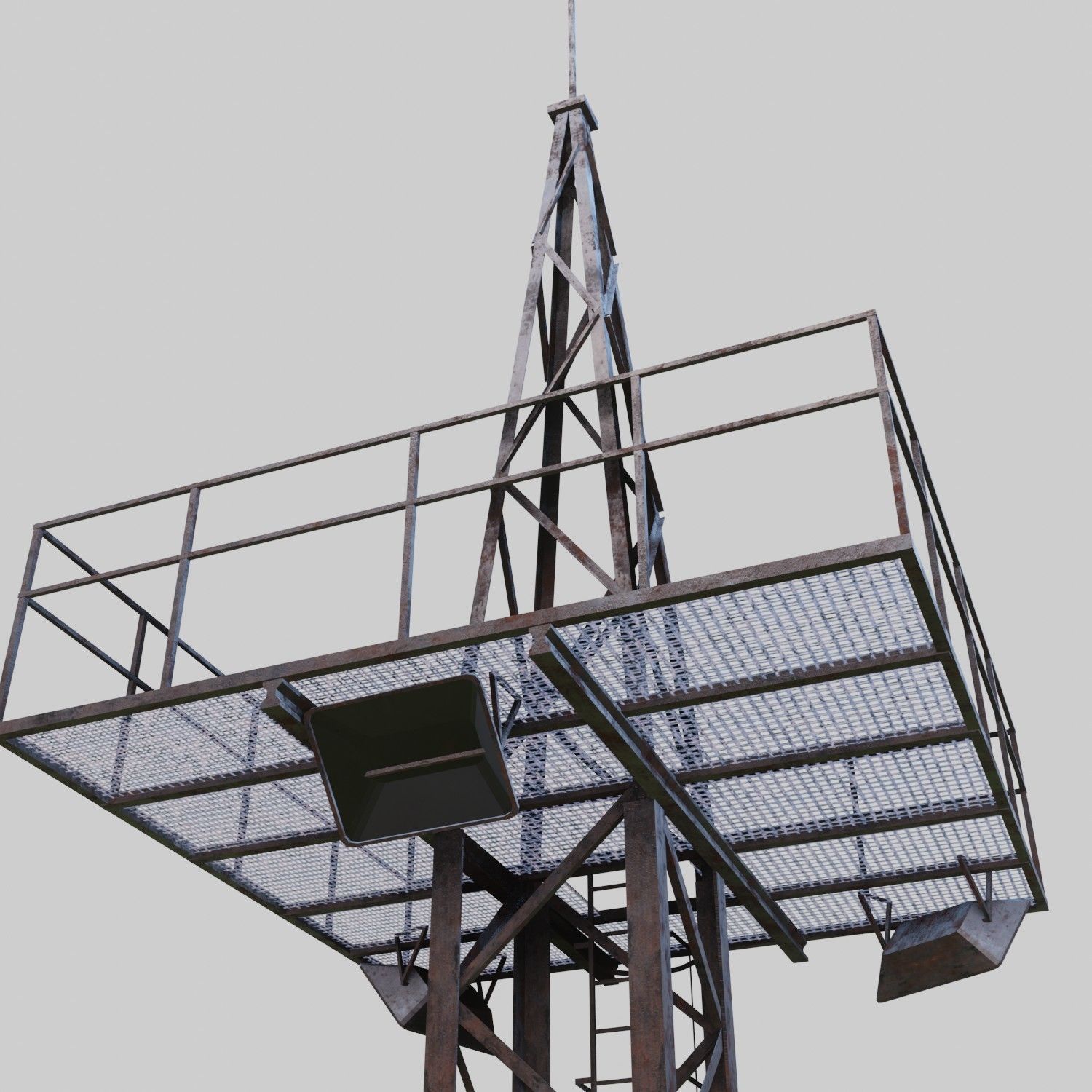 3D Collection of electric power observation towers model Low-poly 3D model_38