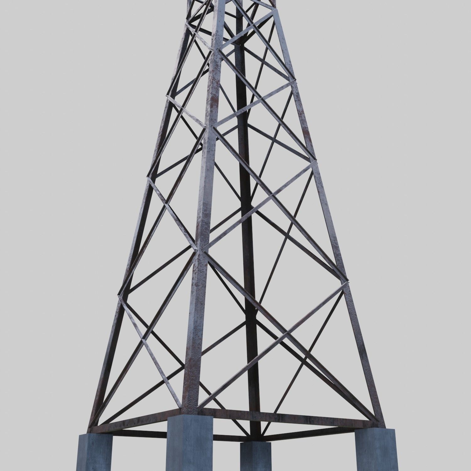 3D Collection of electric power observation towers model Low-poly 3D model_31