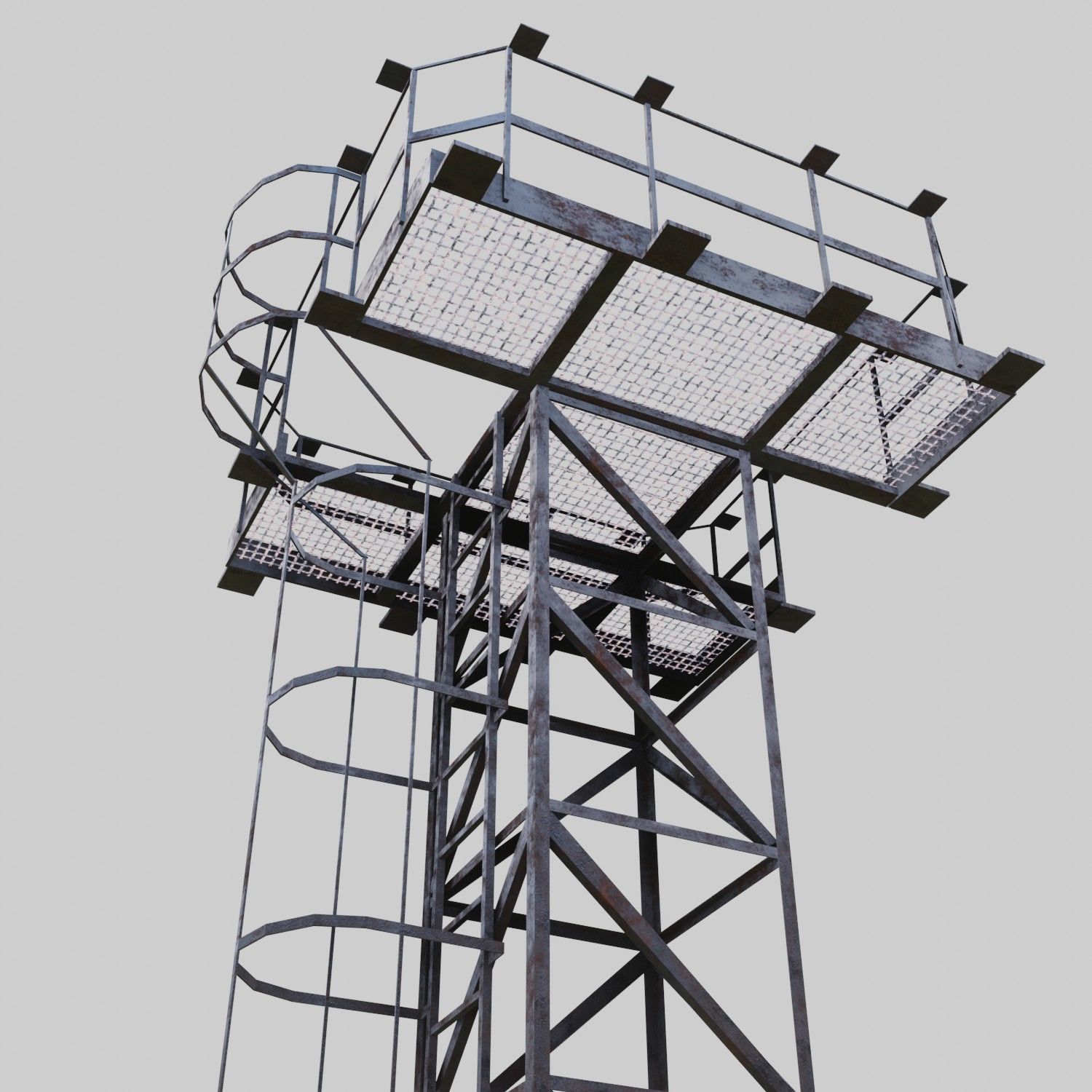 3D Collection of electric power observation towers model Low-poly 3D model_44