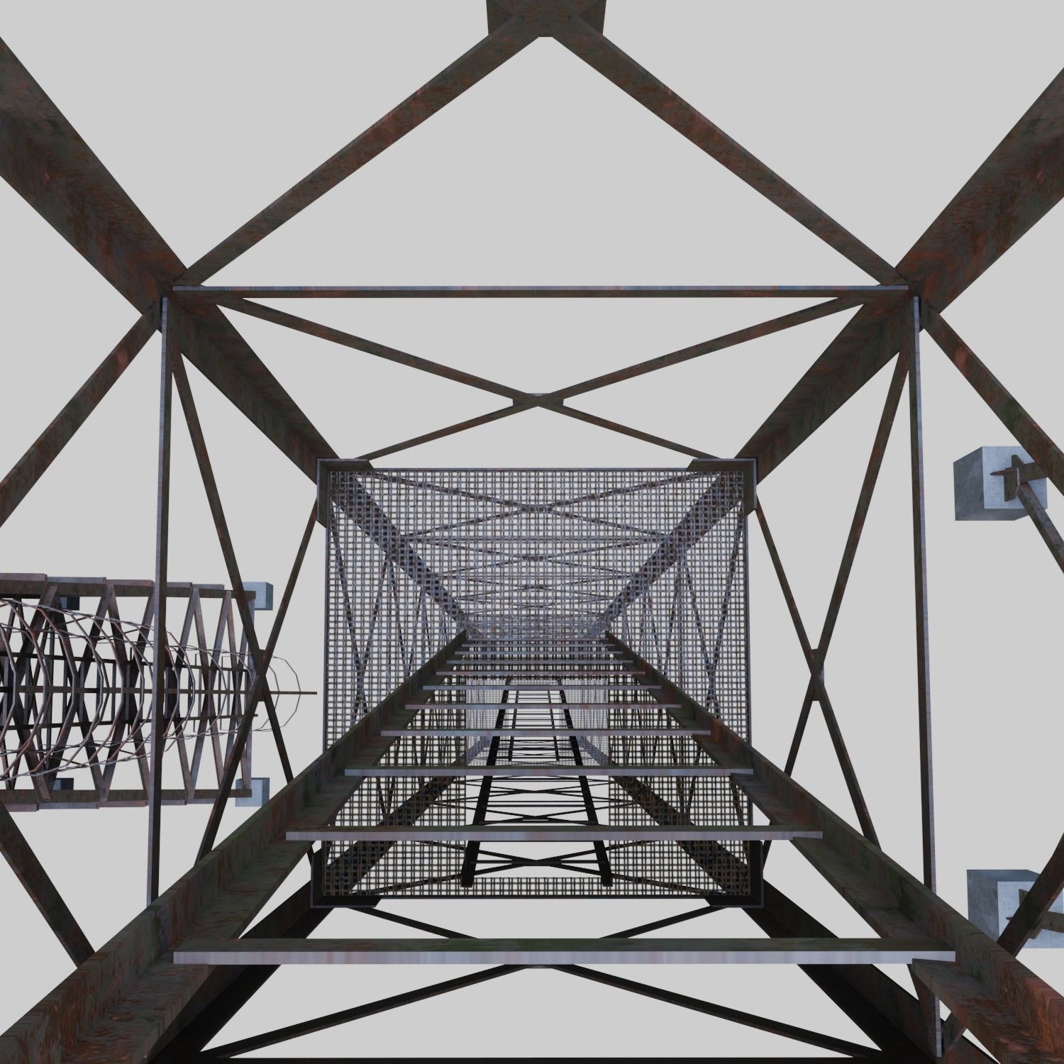 3D Collection of electric power observation towers model Low-poly 3D model_51