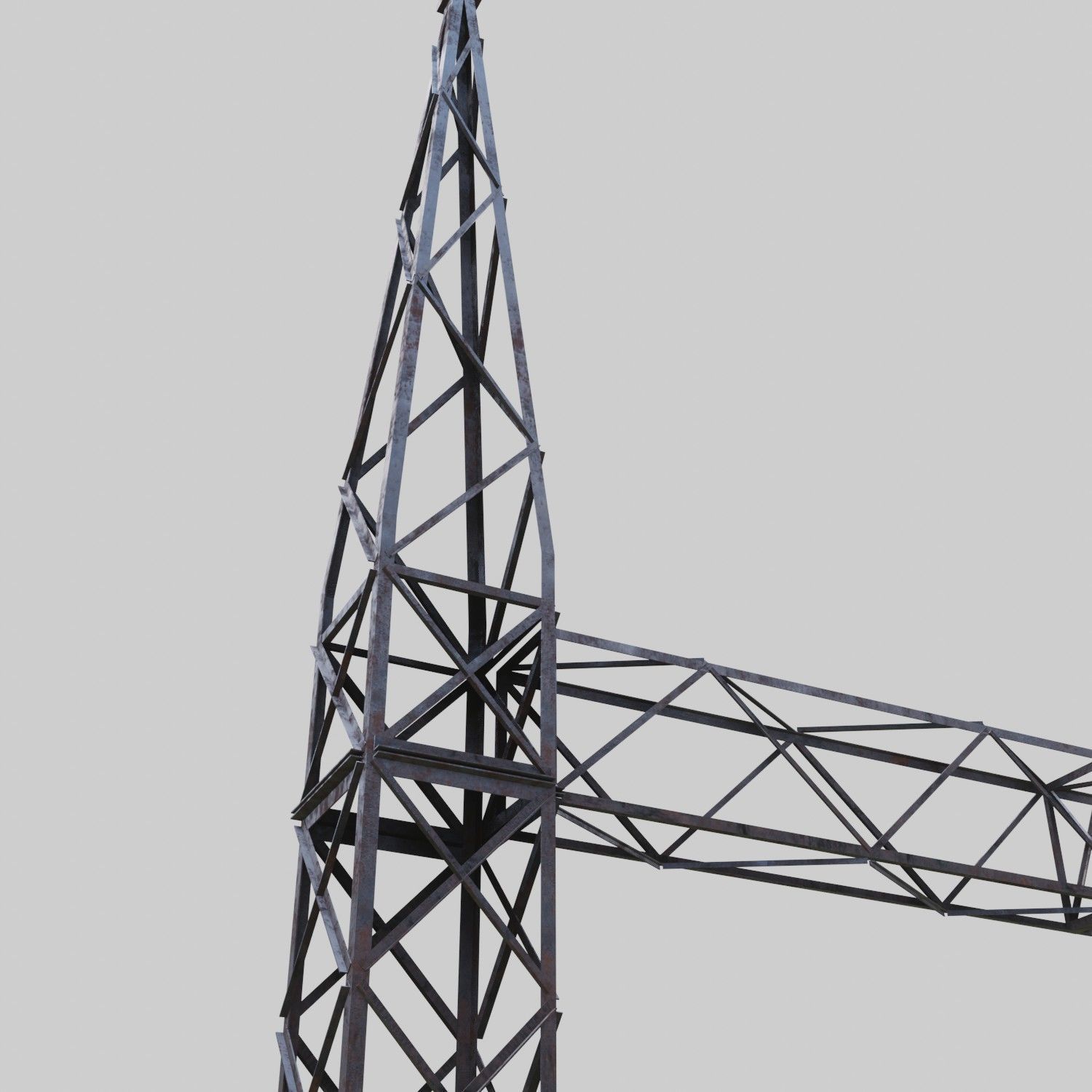 3D Collection of electric power observation towers model Low-poly 3D model_35