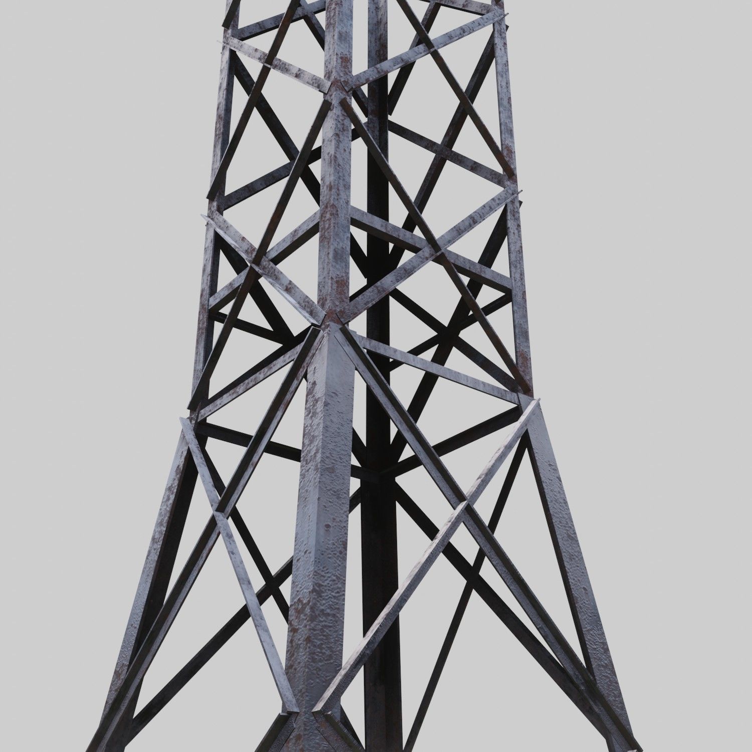 3D Collection of electric power observation towers model Low-poly 3D model_36
