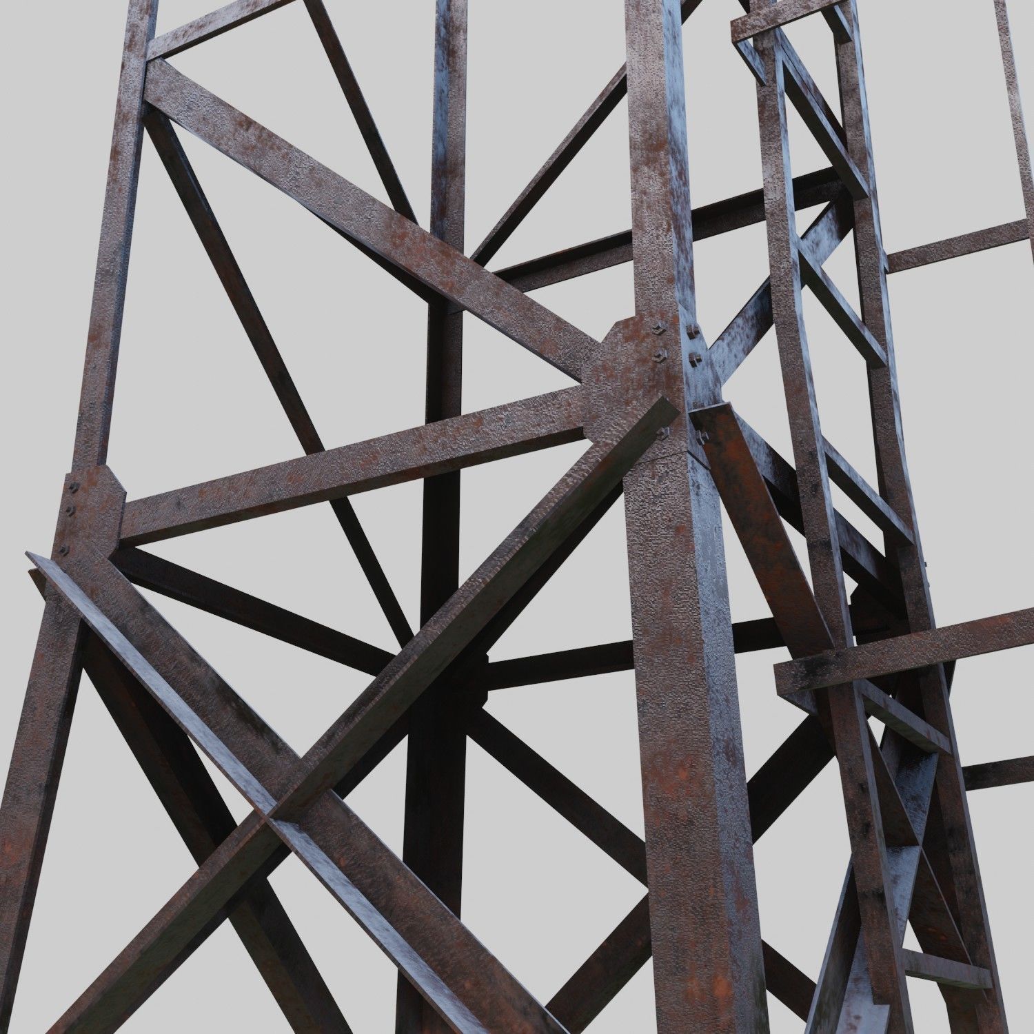 3D Collection of electric power observation towers model Low-poly 3D model_53