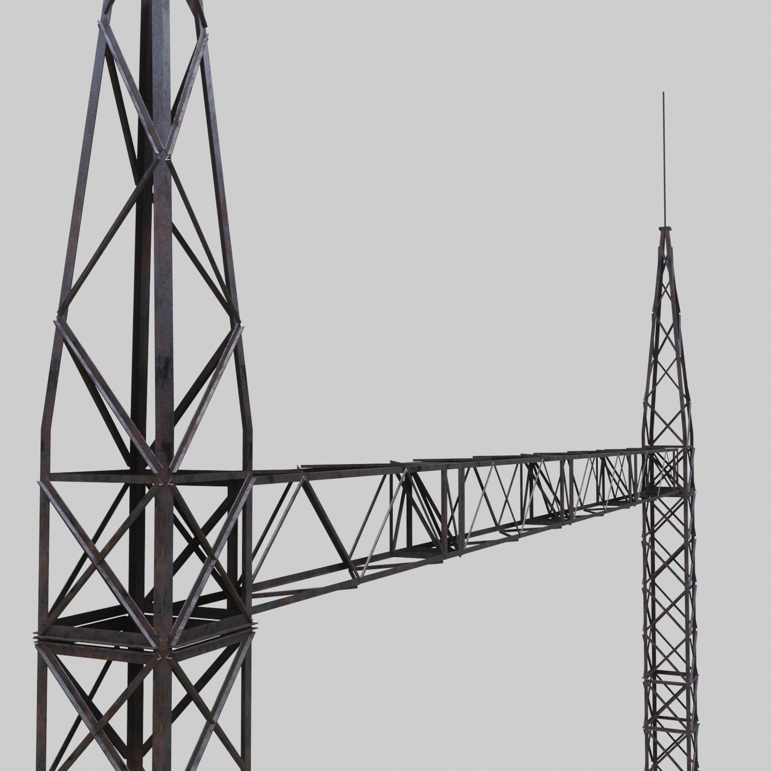 3D Collection of electric power observation towers model Low-poly 3D model_43