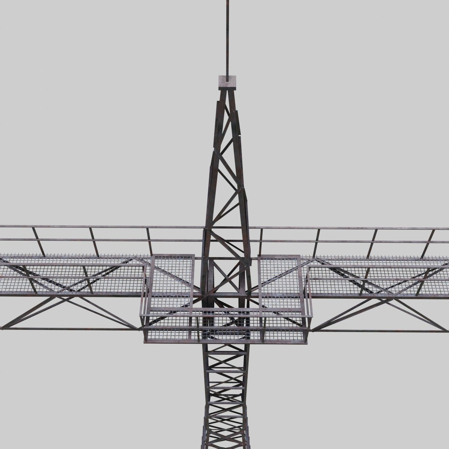 3D Collection of electric power observation towers model Low-poly 3D model_14