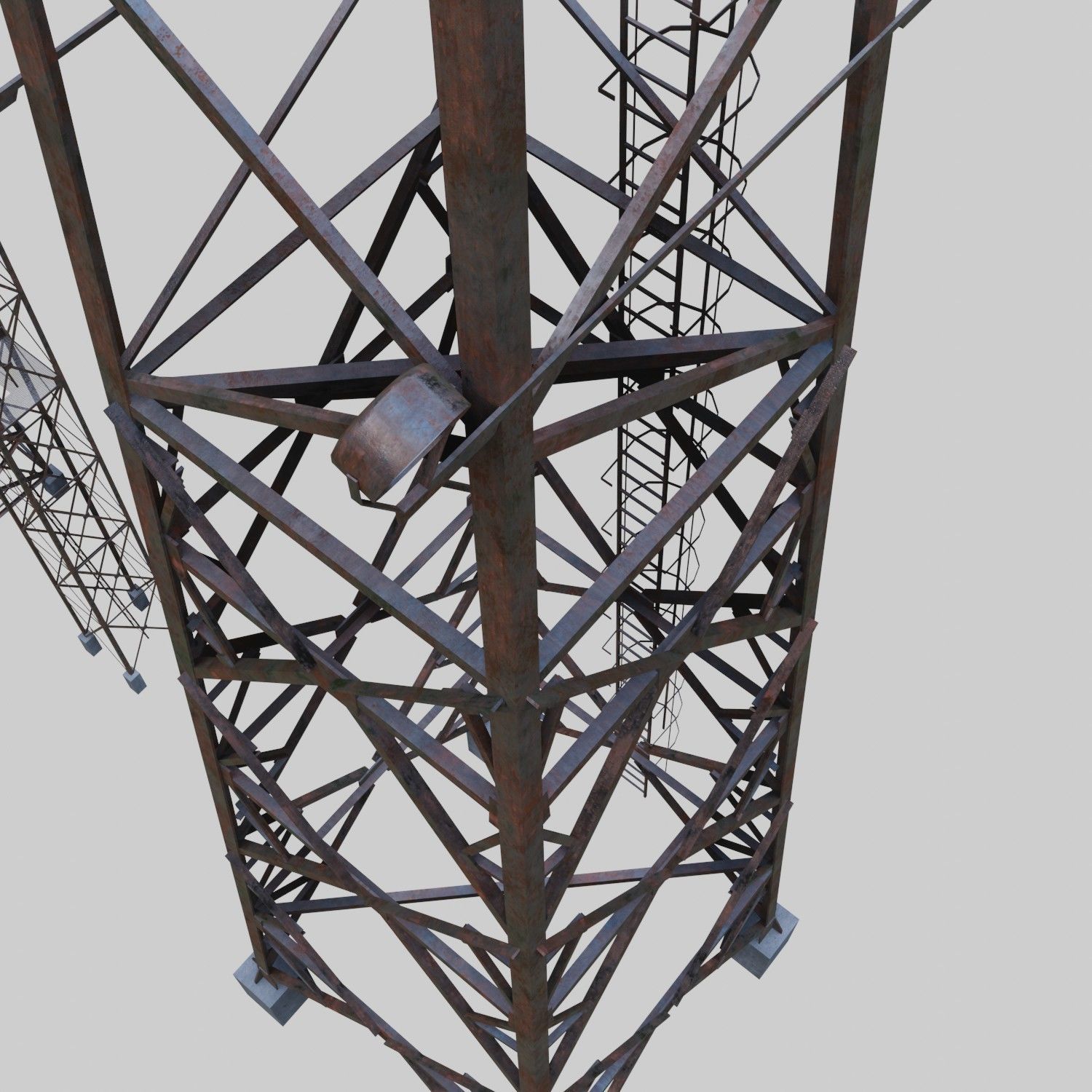 3D Collection of electric power observation towers model Low-poly 3D model_45