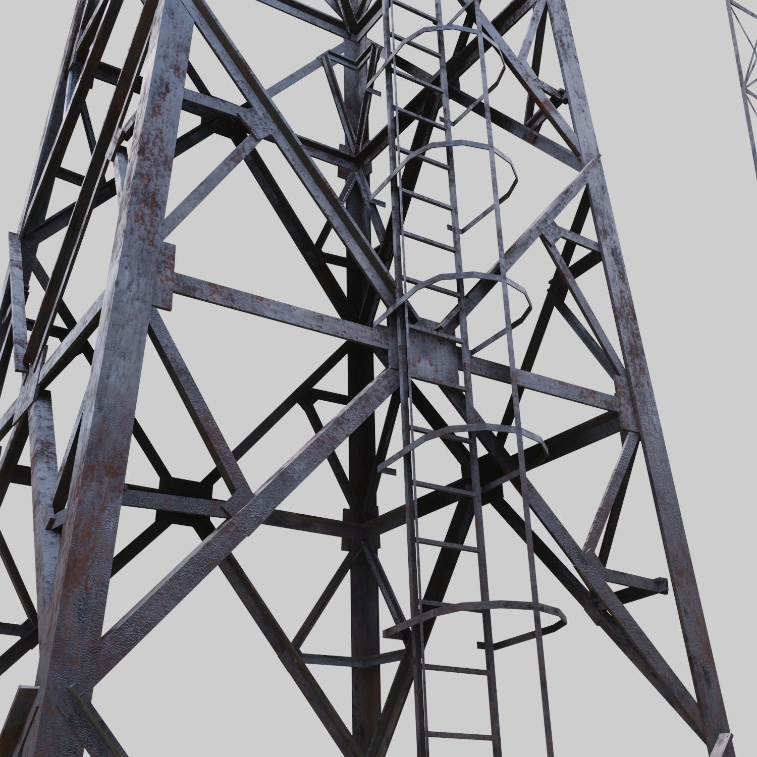 3D Collection of electric power observation towers model Low-poly 3D model_66