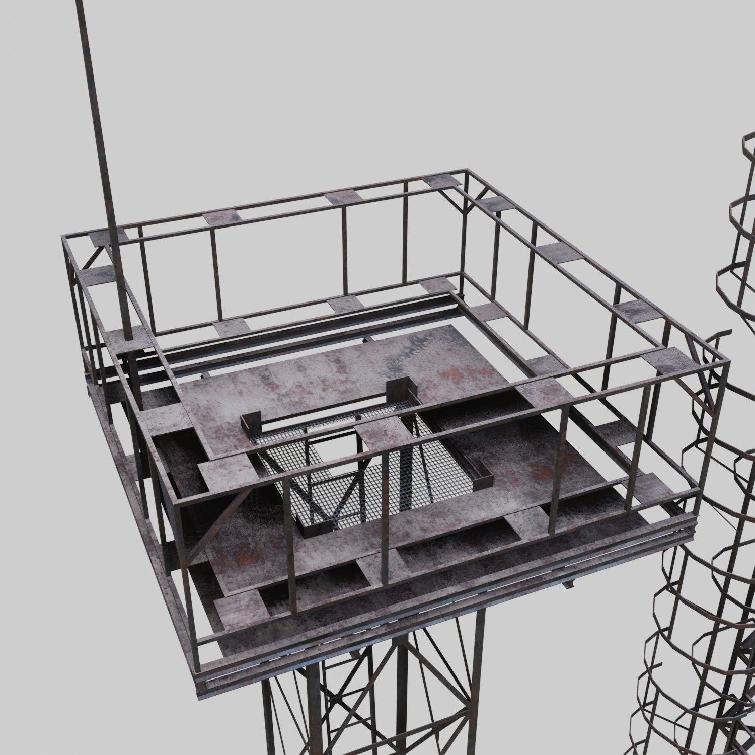 3D Collection of electric power observation towers model Low-poly 3D model_18