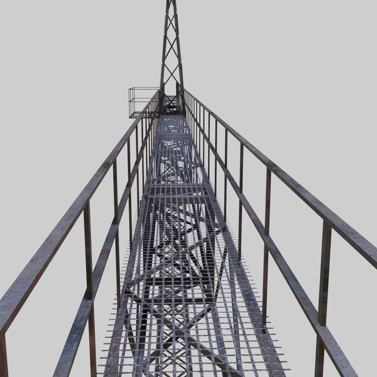 3D Collection of electric power observation towers model Low-poly 3D model_58