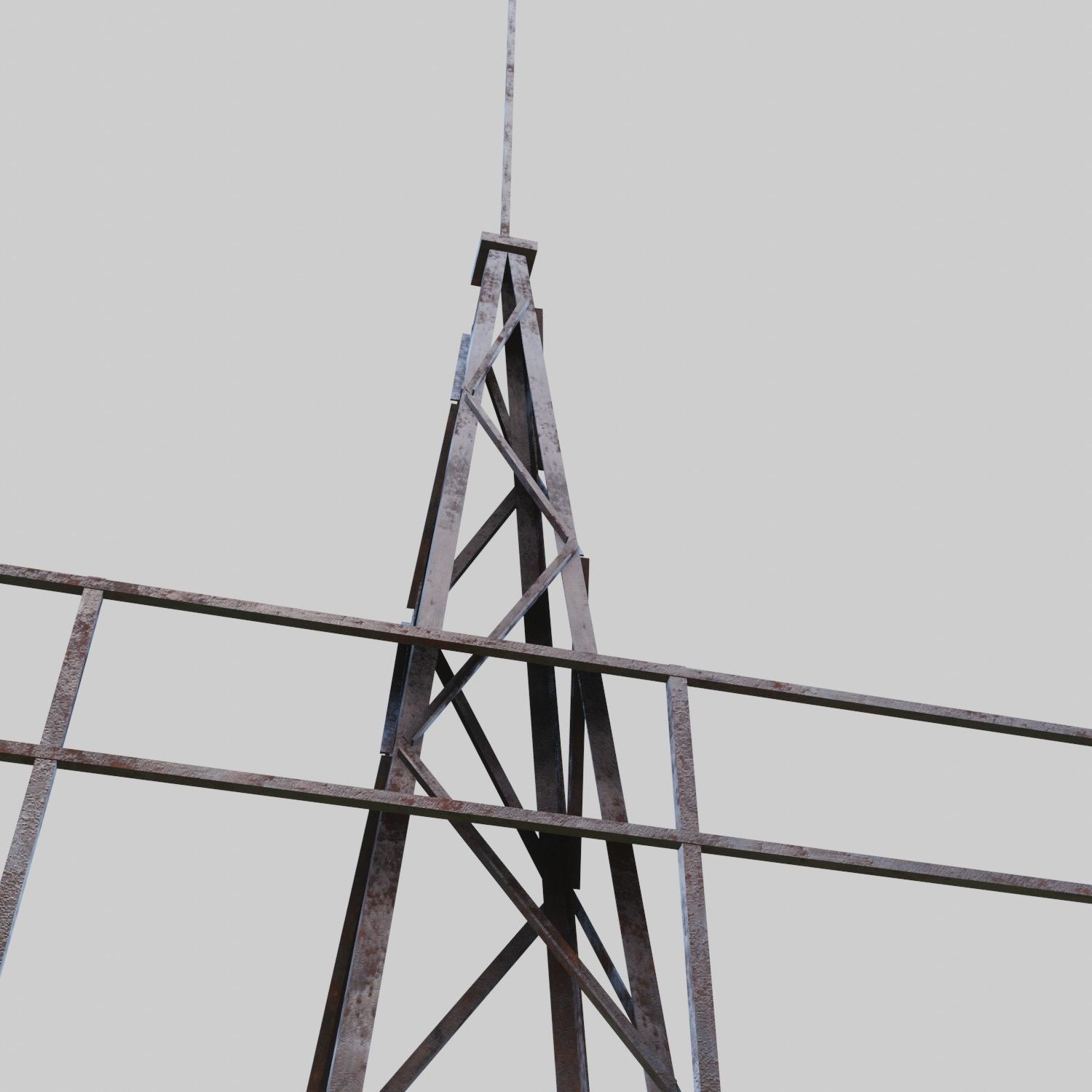 3D Collection of electric power observation towers model Low-poly 3D model_15