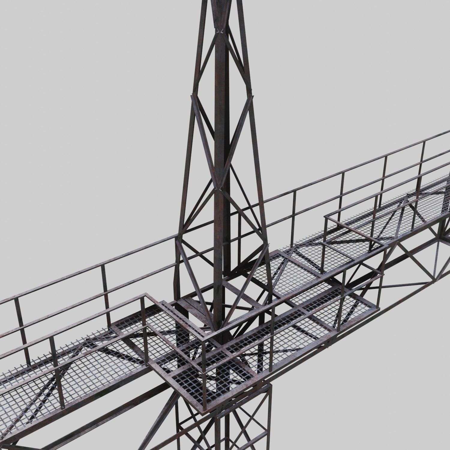 3D Collection of electric power observation towers model Low-poly 3D model_61