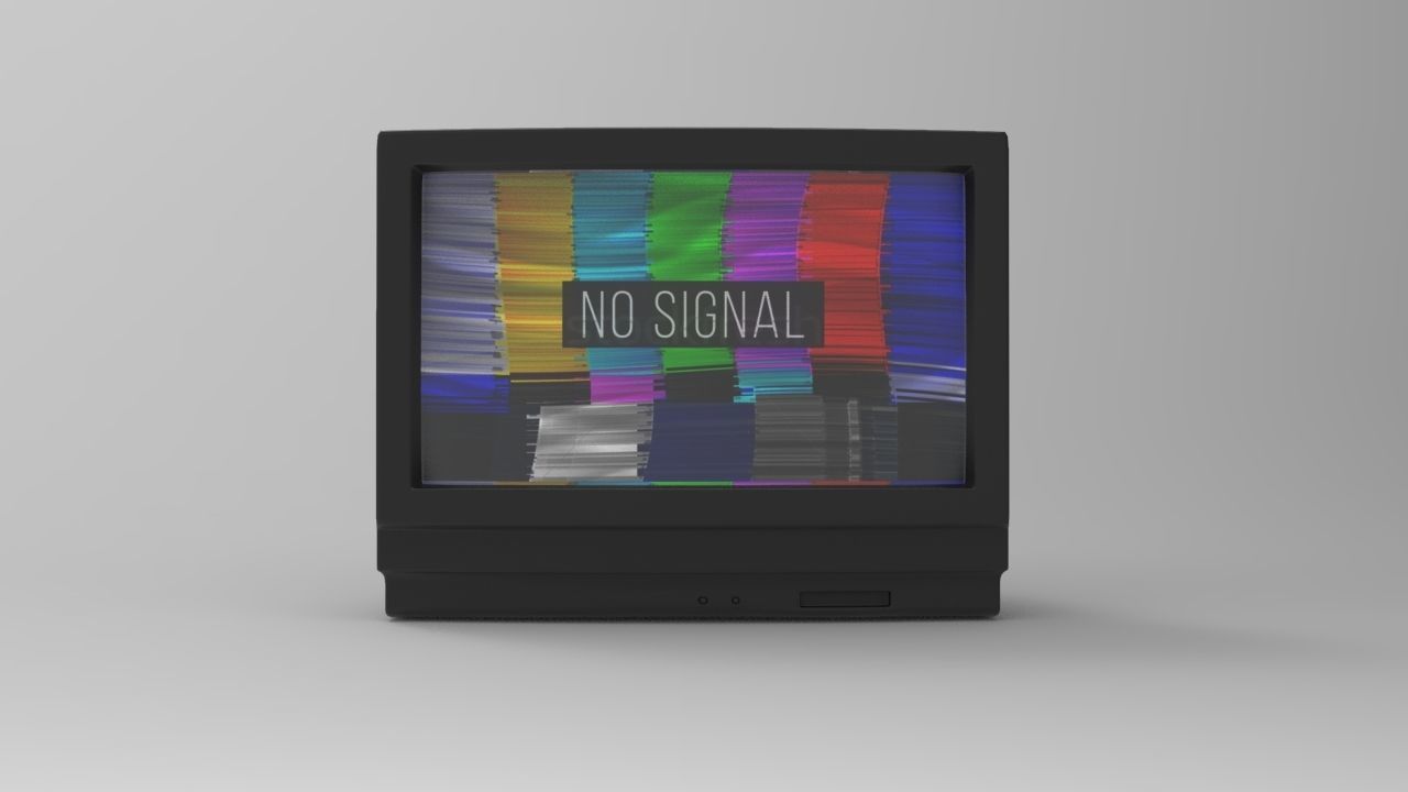 Television 3D Model old tv set Low-poly 3D model_4