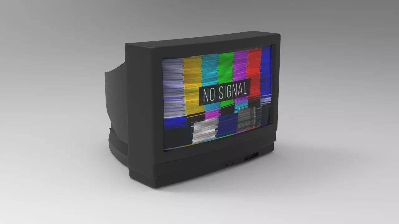 Television 3D Model old tv set Low-poly 3D model_0