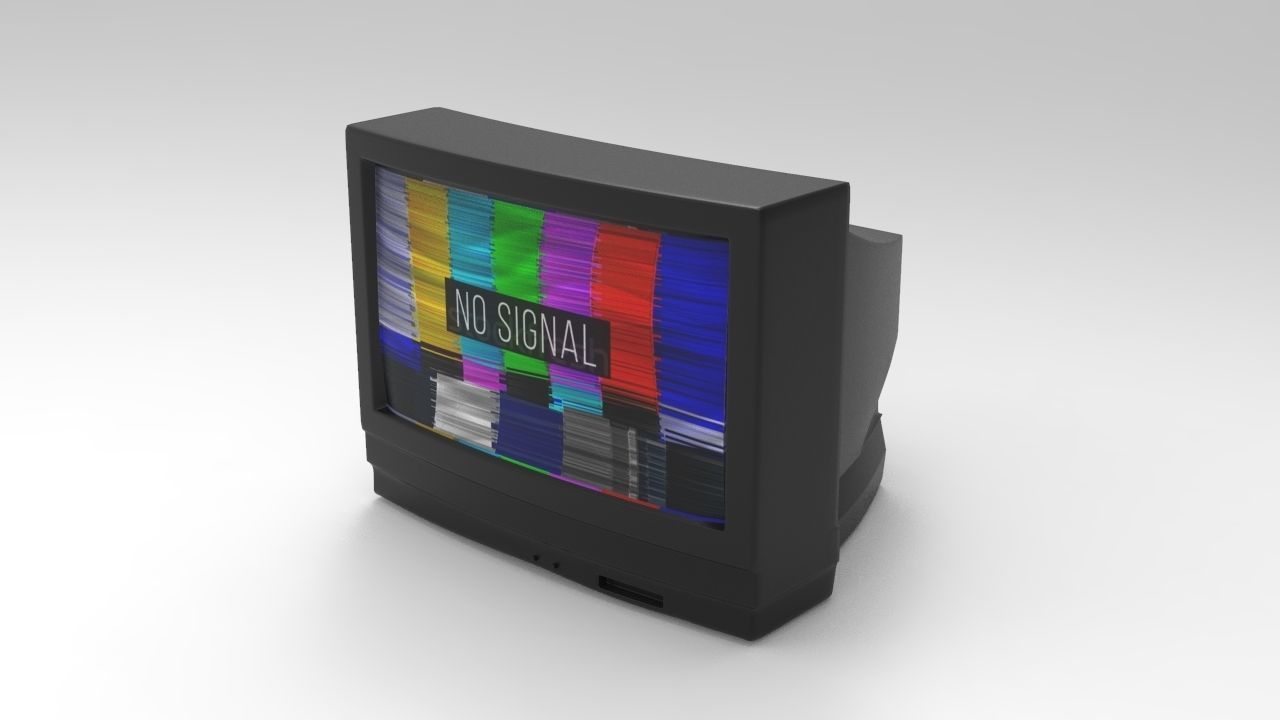 Television 3D Model old tv set Low-poly 3D model_1