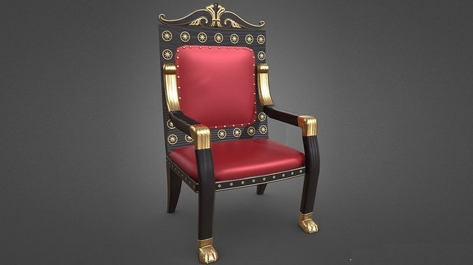 Fancy Chair Low-poly 3D model