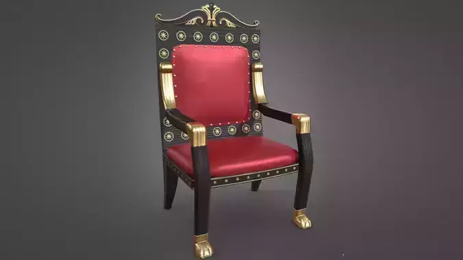 Fancy Chair Low-poly 3D model