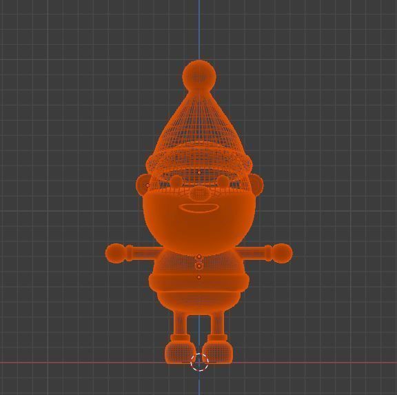 Santa claus wearing red suite character for Christmas 3D model_1